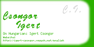 csongor igert business card